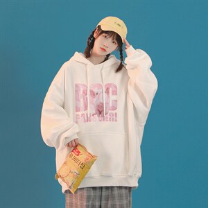 中性22秋季 个性设计感趣味图案字母印花套头连帽卫衣W246P30控48图片
