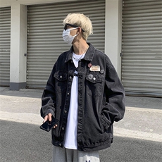 标准春秋潮流翻领文艺外穿ins长袖潮男新款慵懒青春流行百搭夹克，男装夹克，星座601-2