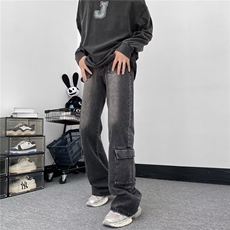 牛仔裤嘻哈ins潮高街潮流痞帅长裤N18-P55，男装牛仔裤，星座308B-1
