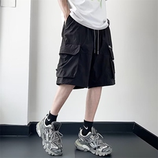 五分裤男韩版潮流大口袋字母高街帅2023夏季ins宽松短裤K3964-P31，男装休闲裤，星座412-3