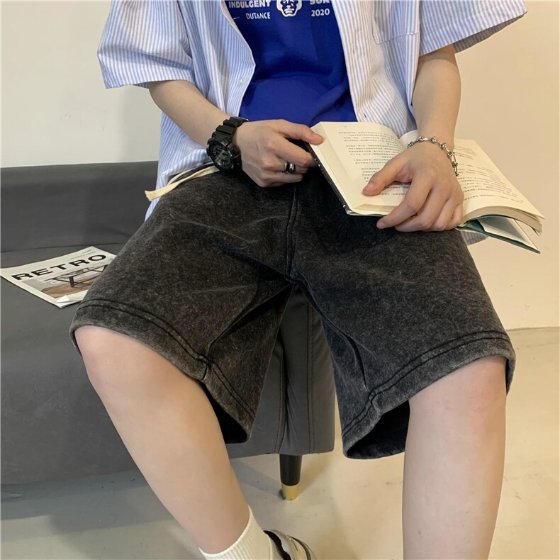 2026春夏新款重磅水洗拼接短裤 XZ604-DK101-P45控58图片