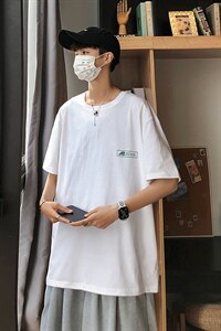 夏季新款港风条纹T恤宽松落肩T恤（现货）DS-C407-T233-P30图片