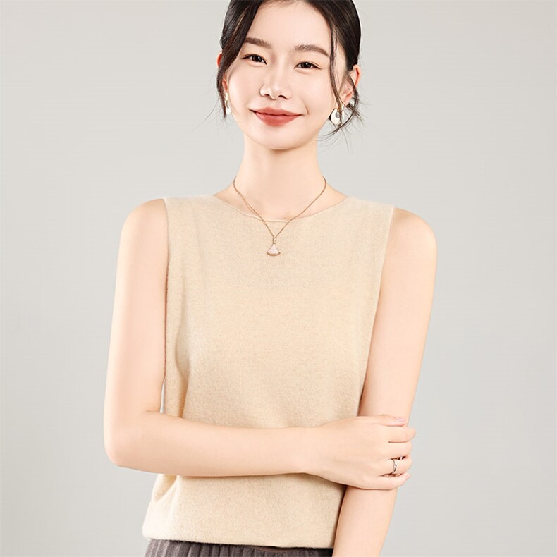 35%羊绒衫秋冬季新款舒适时尚百搭宽松女式羊绒两件套,女装羊绒衫,琳尚羊绒