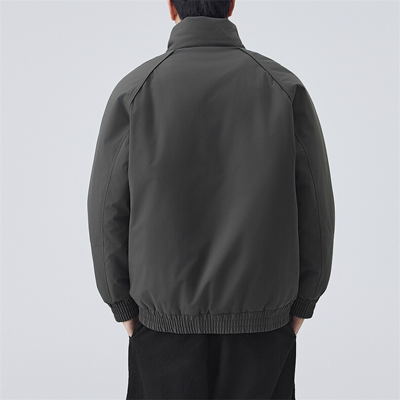现货美式高街休闲夹克冬季三防立领纯色户外工装加厚棉服外套,男装夹克,电商A486