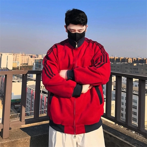 抖音得物高品质26春装美式高街重磅结构拼接织带立领卫衣外套CM42图片