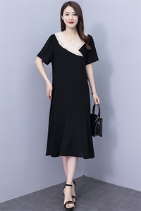 （现货）2025夏季新款200斤胖mm雪纺连衣裙女大码女装中长款裙子图片