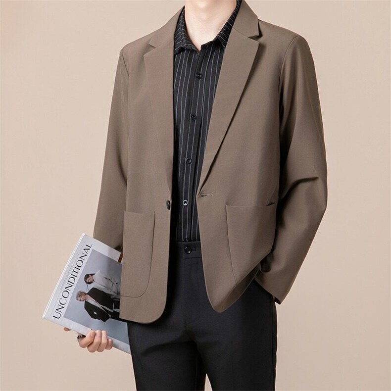 轻熟风小西装男士外套春秋季韩版宽松商务休闲西服上衣W91，男装西服套装，星座1116A-2（原606A-1）