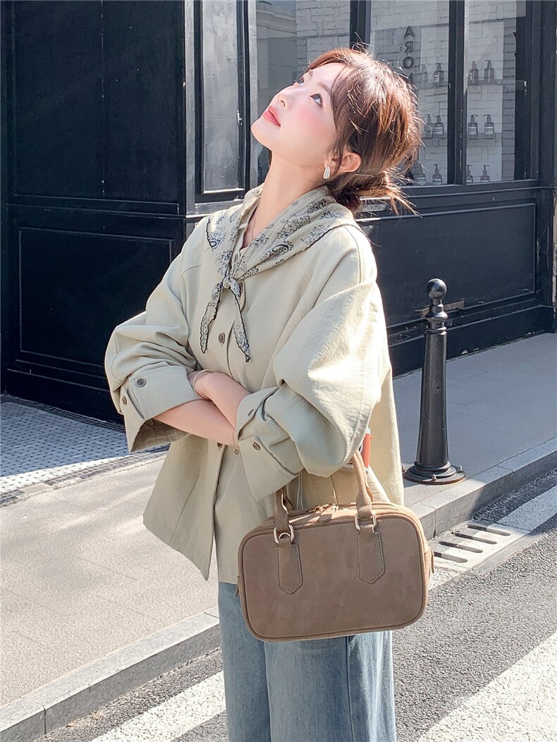 现货2026春款韩版休闲文艺范短款气质风衣外套女送丝巾,女装风衣,苗苗