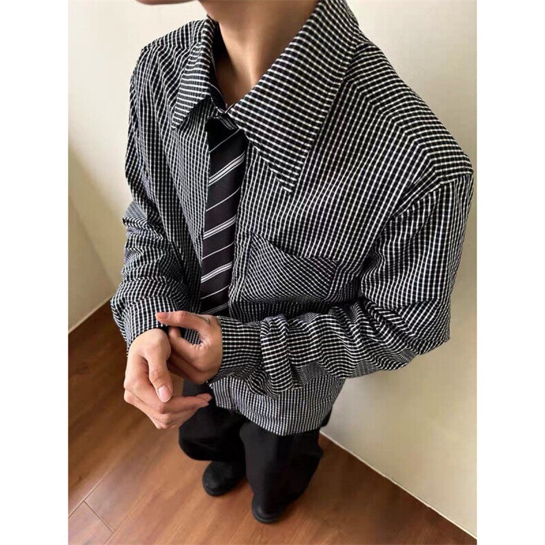 领带拼接格子衬衫ZC094-P45,男装衬衫,星座313A(原308A-2)