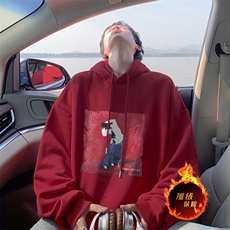 抖音得物供货可提供视频秋冬重磅美式宽松连帽卫衣DL2077，男装卫衣，电商A486