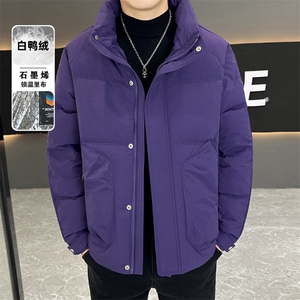 冬季新款羽绒服男士连帽保暖衣服潮牌白鸭绒冬装外套男图片