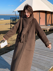 2025现货主推手工双面呢70毛羊毛大衣191-6337-P265-K388，女装双面呢大衣，韩蜜菓