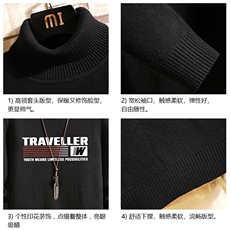 高领毛衣男士大码内搭毛线衣男砖墙GM45359-P45加绒款-P65，男装针织衫/毛衣，电商A040A