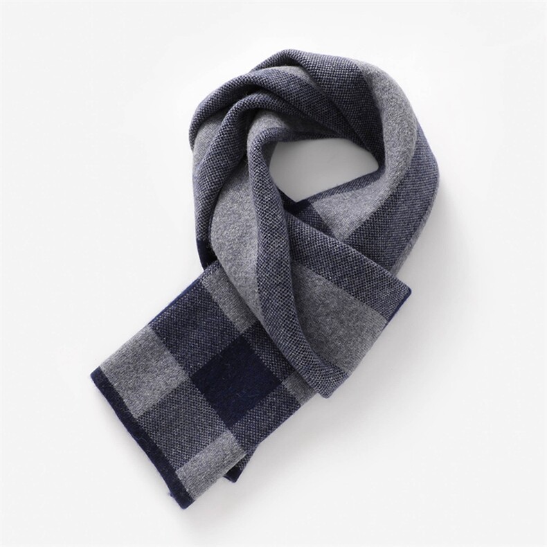 时尚格子围巾女冬季韩版百搭针织保暖围脖,饰品围巾,臻歆羊绒
