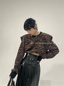 【现货】LMYX2021秋季新款斑马纹卫衣,女装卫衣/绒衫,留墨俞香