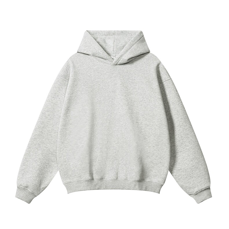 无口袋无帽绳卫衣 抖音得物二开 25秋冬美式全棉连帽卫衣CM20图片