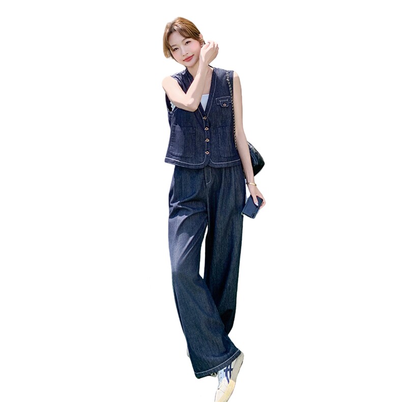 2025现货夏季时尚潮流新款两件套套裤C271-9509-P155-K218,女装套装/套裙,2C271