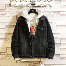 牛仔外套男韩版潮流修身弹力春秋休闲修身男士夹克牛仔衣8196-P85，男装夹克，电商A318