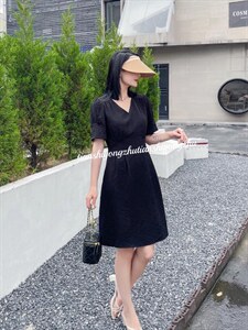 气质修身显瘦连衣裙订制材质图片