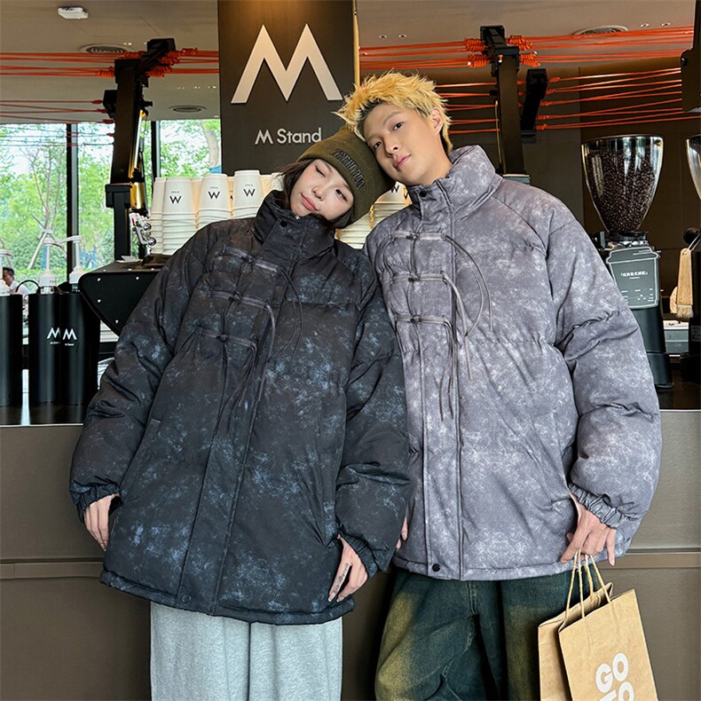 2025新中式情侣棉衣棉服面包服立领盘扣棉袄外套-G1608-P85,男装棉衣,星座207