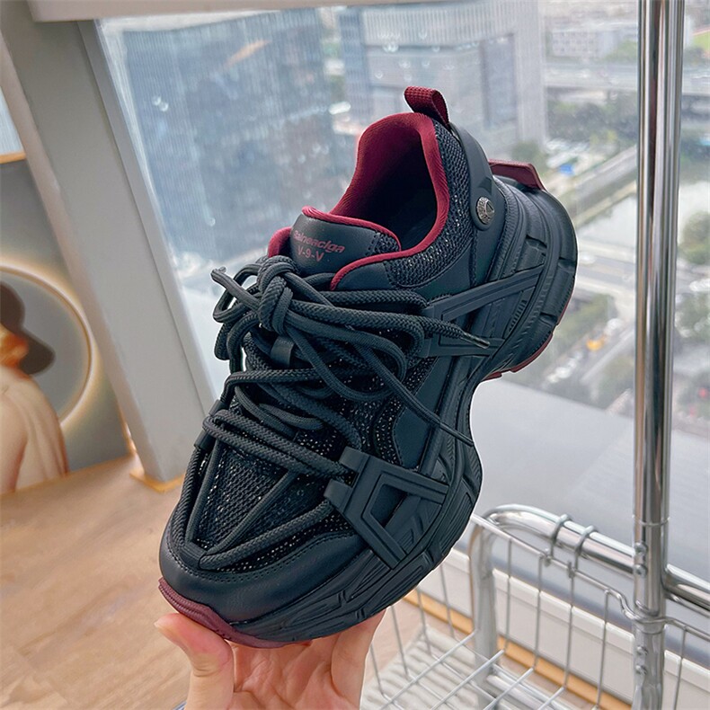 吸膜底机能老爹鞋女2024秋冬新款厚底增高运动鞋休闲百搭复古女鞋，女鞋休闲鞋，电商A223