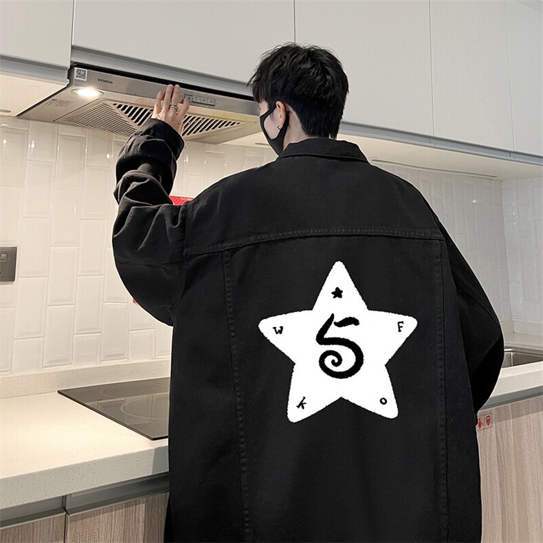 牛仔夹克男大码牛仔外套男茄克NJ77368-P60,男装夹克,电商A040
