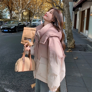 粉色短款渐变羽绒服女2025冬装新款超好看小个子加厚90白鸭绒外套图片