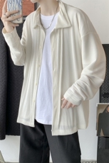 21秋冬情侣中性港风宽松褶皱衬衫外套学生夹克衬衫男女H208/P55，男装衬衫，钱塘713