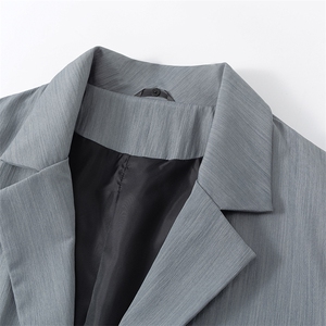 韩版A字廓形西装休闲外套男翻领西服JK2235-P75图片