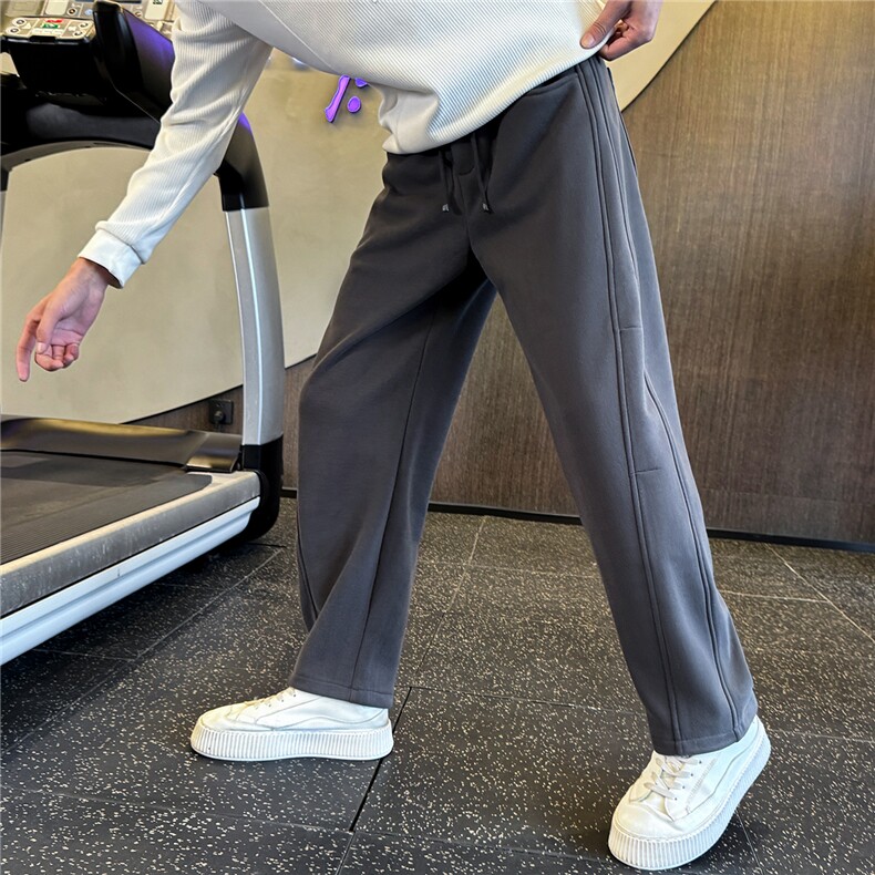 加绒休闲裤男秋冬2025新款加厚休闲男士弯刀裤A313-18231-P68,男装卫衣,电商A313