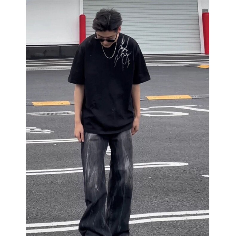 XZ809A/BBBT51/P20/控38重磅印花美式复古圆领T恤,男装T恤,星座809A(原222-1)