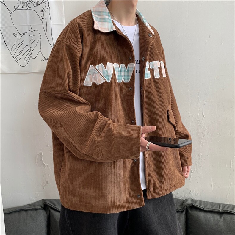 日系风格穿搭青年外套2023新款棒球服秋季复古港风夹克W1354-P65,男装夹克,星座512-2