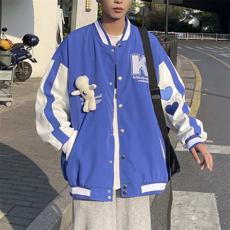 2023春秋季新款潮流百搭外套美式潮牌棒球服情侣装W3435-P66,男装夹克,星座512-2