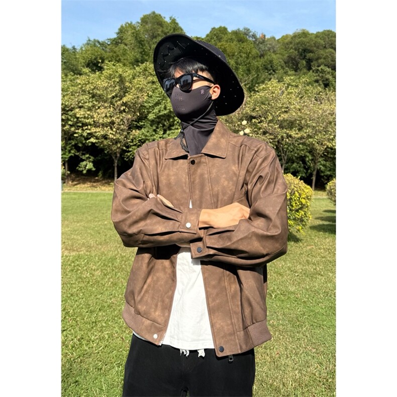 档口图美拉德复古皮衣男PU皮夹克外套J8926-P85加厚J8926JR-P95,男装夹克,星座1213