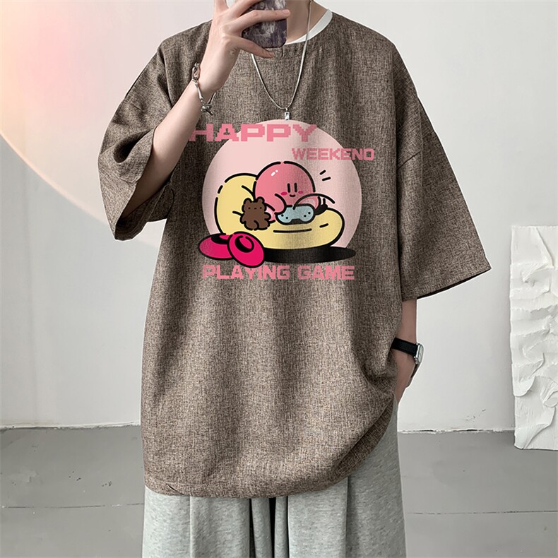 风复古亚麻短袖男棉麻t恤男半袖ZT71313-P35,男装T恤,电商A040