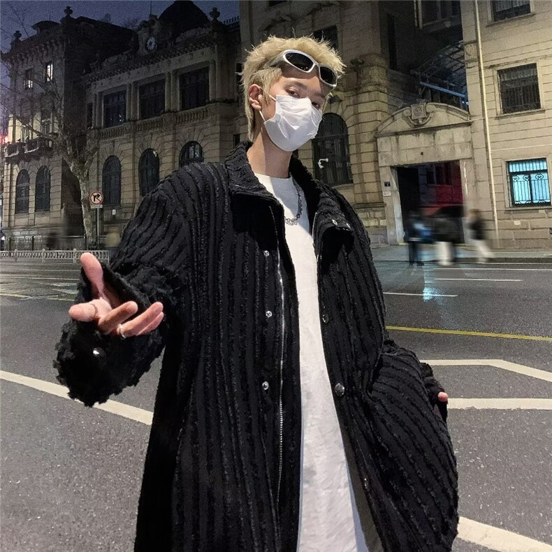 春季纯色编制布小香风外套立领米白翻领黑色M~XXL JW9307图片