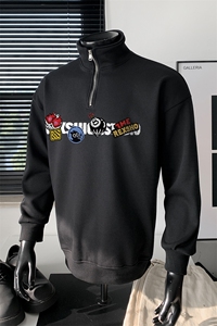 美式潮牌直播抖音得物品拉链立领卫衣外套W5816P45加绒图片