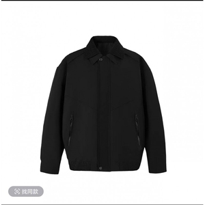 抖音数据款 设计师款螺纹双层领防风棉服夹克男A329-C3623-P135图片