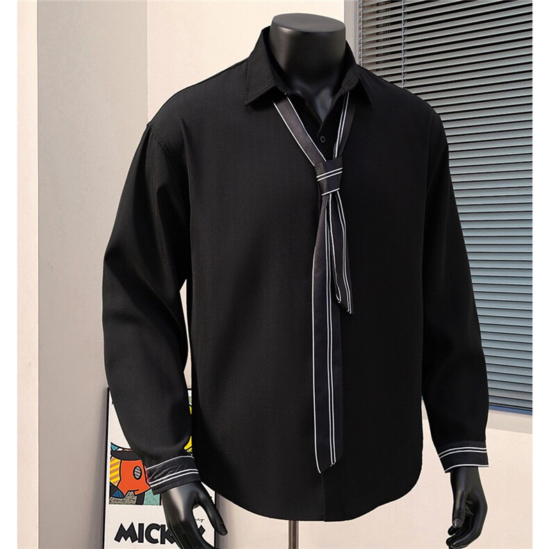 春款港风休闲情侣大码M-5XL衬衣防晒衣男宽松长袖衬衫7975P45控68，男装防晒衣，星座227-7