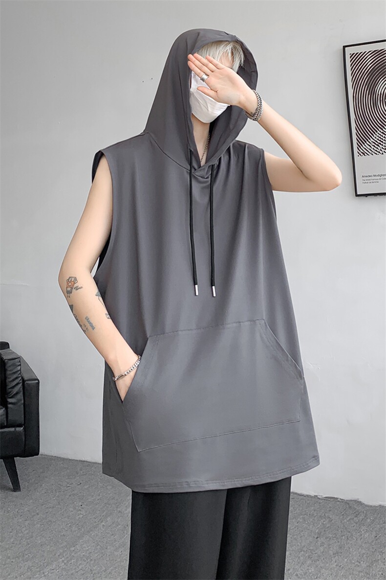 M-8XL特大码冰丝速干连帽背心男篮球运动无袖健身服坎肩TDX315P35,男装背心/马甲,电商D206-1