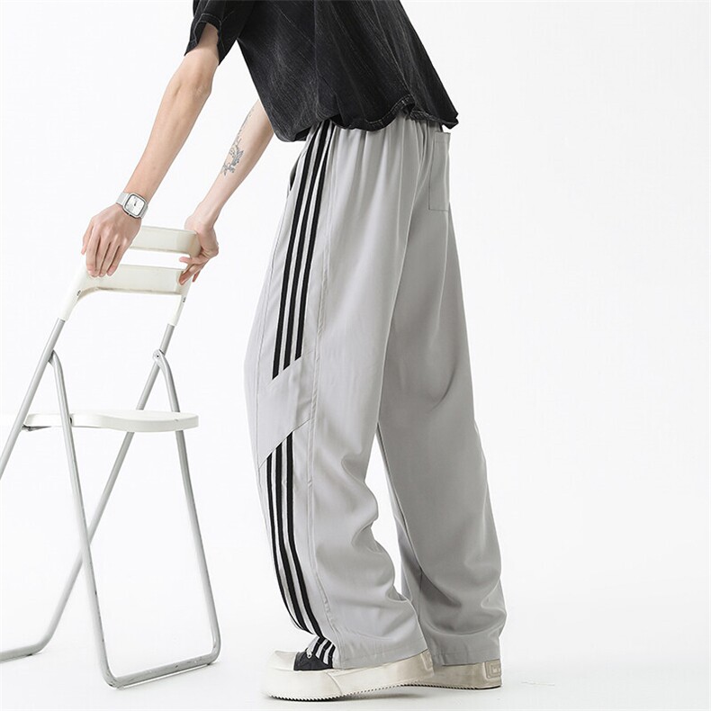 高街美式新款户外防水机能条纹设计宽松冲锋裤25XK67090特批35,男装休闲裤,电商A042