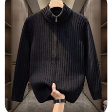 春秋冬季2025新款轻奢男士针织衫开衫宽松拉链毛衣外套男213/P58，男装针织衫/毛衣，星座506B