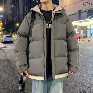 港风夜景潮牌新款连帽棉服潮流保暖棉衣M081-P90图片