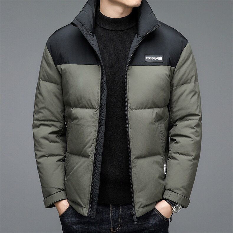 羽绒服男2023冬季新款商务休闲白鸭绒外套中年厚款保暖上衣男装，男装羽绒服，电商B212（原钱塘6029）