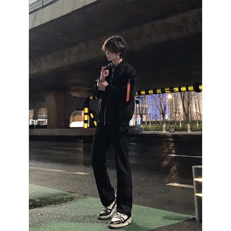 纯色cleanfit冰丝裤子马吉拉那不勒斯西裤高级感痞帅微喇西装裤,男装休闲裤,星座310A-4