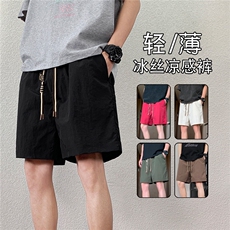 夏季侧开衩三分速干休闲短裤DK057模特地板锦纶(S-2XL)TP22，男装休闲裤，电商A088