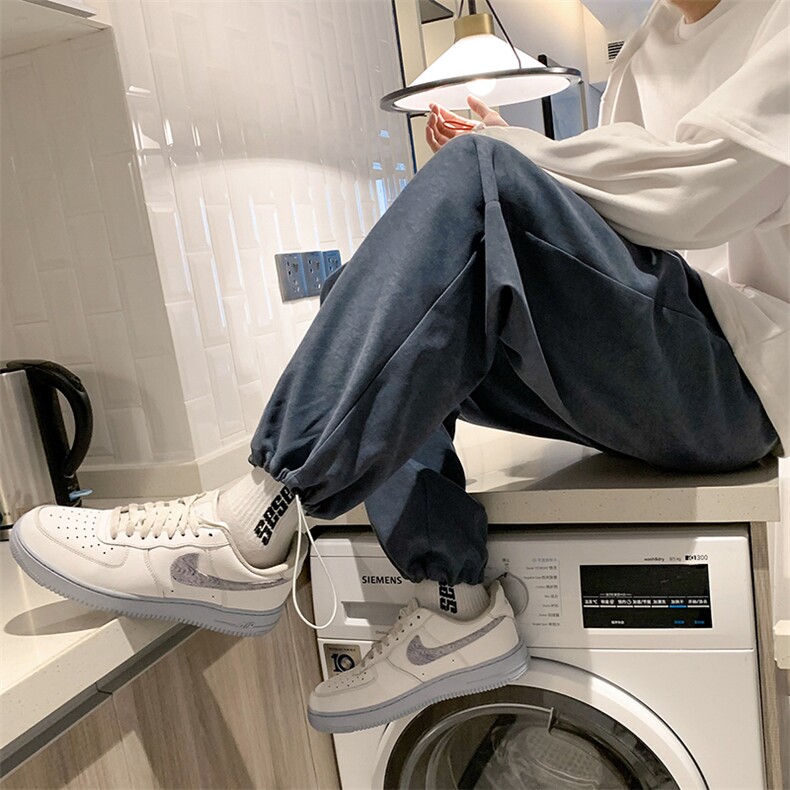 新款男冬季纯色直筒港风休闲裤B60-P40控78,男装休闲裤,星座717