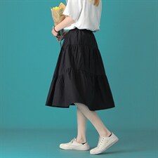 中性风2022春夏新款半身裙休闲宽松百搭冰丝垂感女D12P40控55，女装半身裙，电商A268