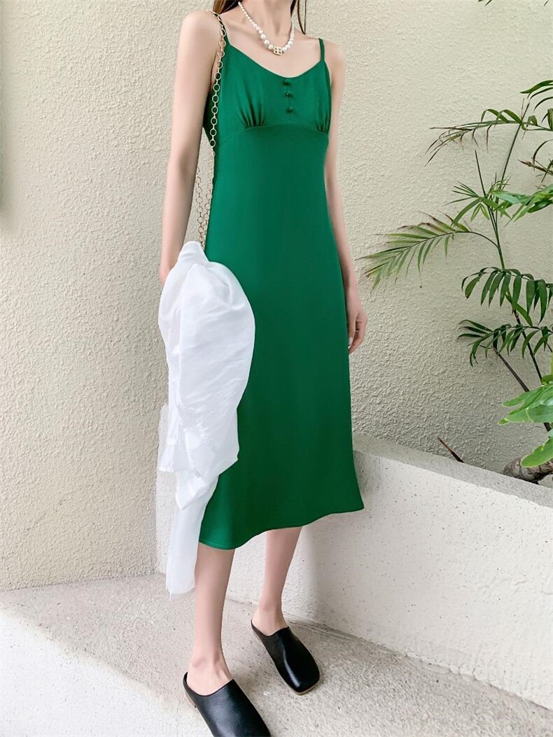 现货立体剪裁吊带裙，女装背心吊带，TOP.1