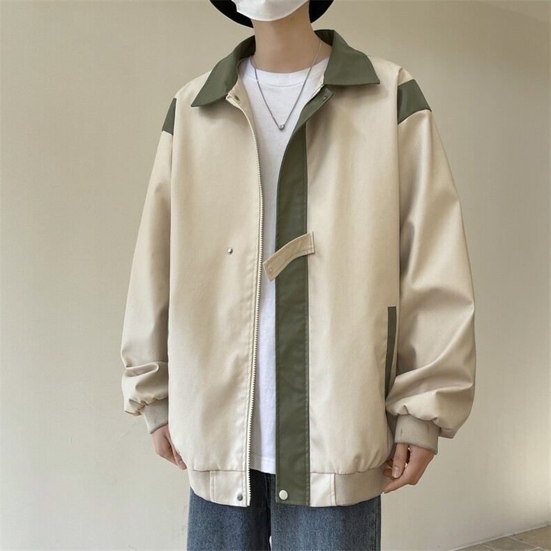 软皮衣服男士机车夹克翻领工装PU皮2025帅气短款JK2136-P80,男装夹克,星座210-1